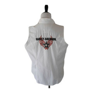 Harley Davidson Sleeveless Button Shirt